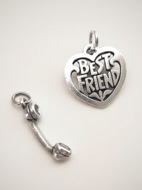 James Avery Phone & 'Best Friend' Heart Charm